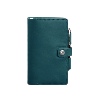 leather bound notebook a5 classic soft book design removable sections front view