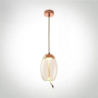 Adjustable Pendant Light – Designer Smoked Glass Lamp with Hemp Rope Accent
