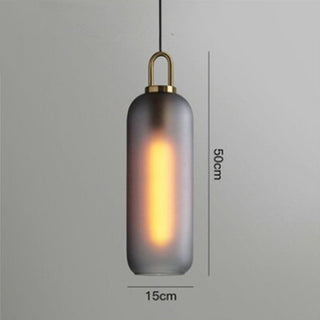 Modern glass pendant lamp — adjustable single bulb living room