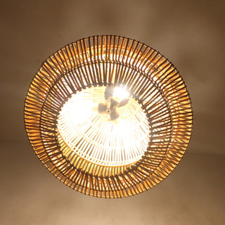 Rattan cage pendant styled — modern living room ceiling lamp
