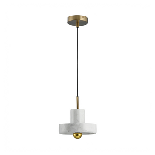 Marble Gold Pendant Light – Luxury Minimalist Pendant Lamp With Gilded Metal Fixture
