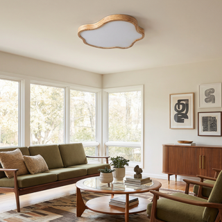 Eco LED Ceiling Light – Modern Wood & Acrylic Lamp With Adjustable Color Temperature
