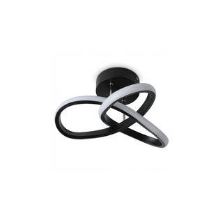 Contemporary Ceiling Light – Double Panel LED Fixture | Modern Curved Metal Lamp