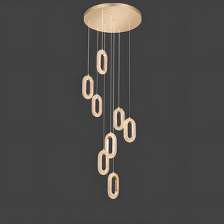 Zinc alloy pendant top view — Nordic modern LED ceiling lamp