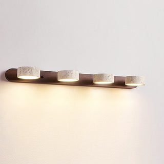 LED wood vanity wall sconce — rustic bathroom wall light