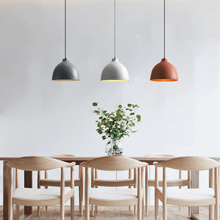 Kitchen island pendant with rustic resin bowl design
