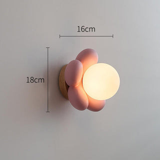 Flower bedside wall sconce ceramic pink — soft ambient light