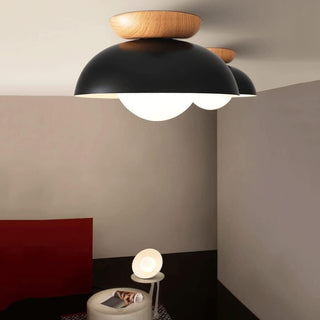 Plafonnier semi-encastré | Luminaire moderne minimaliste en métal et verre pour salon