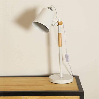 Nordic touch LED lamp close-up — modern bedroom detail