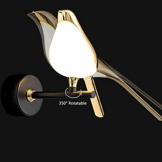 Modern bird soft glow LED acrylic wall sconce — lamp
