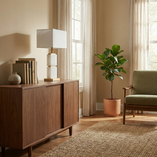 Table Lamp – Modern Minimalist Lamp with Soft Warm Light for Living Room