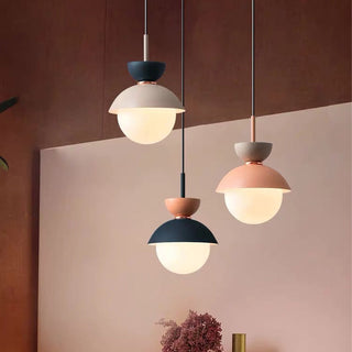 Suspension métallique – Suspension double têtes colorée avec culot d'ampoule G9