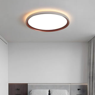 Minimalist brown ceiling light LED – acrylic aluminum flush