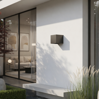 Modern LED Wall Light – Aluminum Black Fixture with Integrated LED Technology