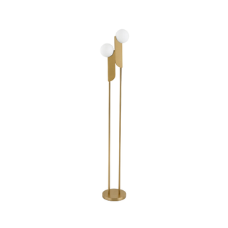 Glass Floor Lamp – Modern Floor Lamp with Gold Finish & LED Lighting
