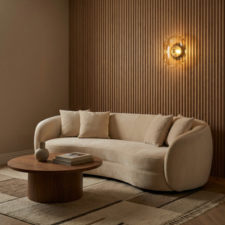 Glass Stone Wall Light | Modern Wall Lamp with Soft LED Lighting and Tempered Glass Fixture