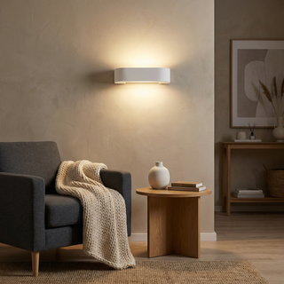 Modern Ceramic Wall Light | White Ceramic Lamp - Sleek Contemporary Wall Sconce