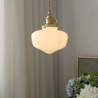 Adjustable retro lantern pendant — glass hanging fixture