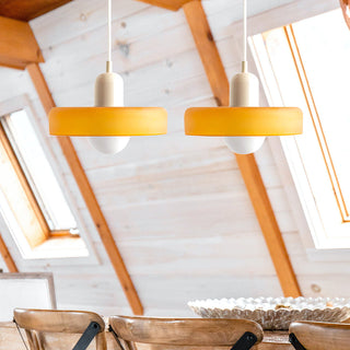 Suspension Bauhaus – Lampe LED moderne à deux têtes en verre pour salle à manger