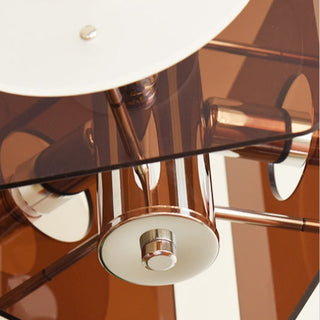 Mid-century Danish pendant lamp detail — glass ceiling fixture