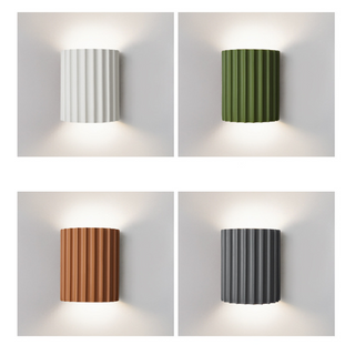 Resin half circle curl modern indoor wall lamp close-up