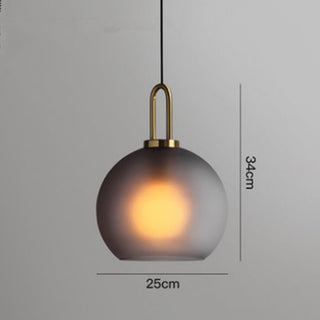 Modern Glass Pendant Light – Adjustable Hanging Single Bulb Fixture for Living Room Lighting