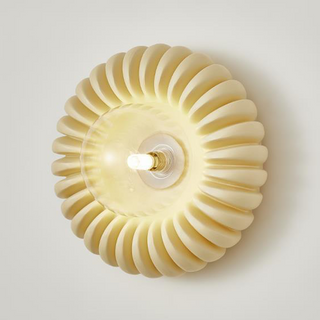 Resin French corridor wall lamp close-up — G9 bulb sconce