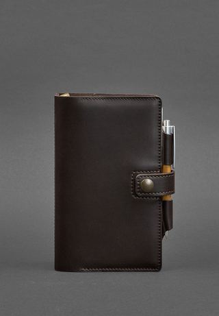 leather bound notebook a5 classic soft book design removable sections alternate view