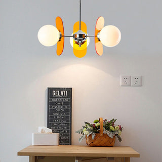 Art Deco pendant light with faceted acrylic shade