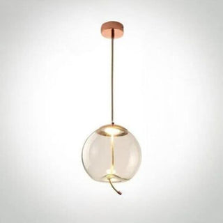 Adjustable Pendant Light – Designer Smoked Glass Lamp with Hemp Rope Accent