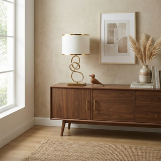 Gold Bedside Lamp – Modern Table Lamp with Dimmable LED & Touch Control Lighting
