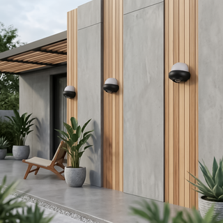 LED Outdoor Wall Light – Frosted Globe Aluminium IP65 Weather-Resistant Fixture