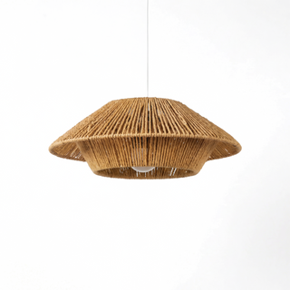 Japanese Pendant Lamp – Handcrafted Braided Metal Shade with Warm Ambient Light