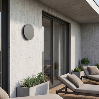 Outdoor Wall Lamp – Minimalist Aluminium Disc Light | IP65 Waterproof Lighting