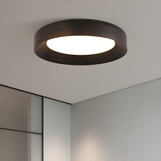 Modern LED Ceiling Lamp - Flush Mount Black Metal Light for Living Room