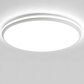 White metal circular ceiling fixture LED – minimalist