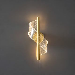 Indoor acrylic shade wall sconce detail — modern warm glow