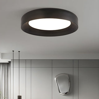 Modern LED Ceiling Lamp - Flush Mount Black Metal Light for Living Room