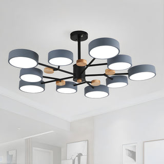 Acrylic LED pendant chandelier close-up – modern ceiling fixture