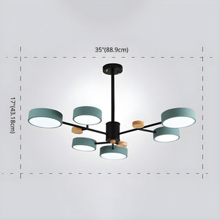 Acrylic LED chandelier front — modern energy efficient pendant design