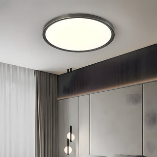 Copper LED ceiling lamp minimalist – circular soft warm light
