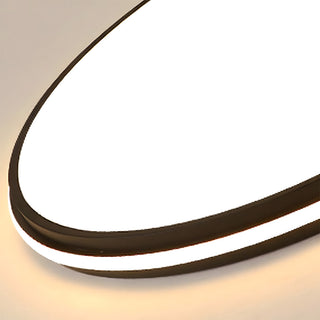 Minimalist Circular Ceiling Light | White Metal LED Bedroom Fixture - Energy Saving Lamp