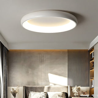 Round flush mount bedroom ceiling lamp – LED soft ambient