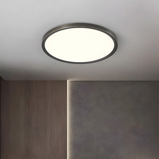 Minimalist circular ceiling lamp copper – LED warm light