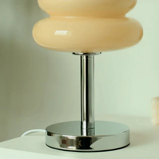 Minimalist glass lamp side — Nordic round LED fixture
