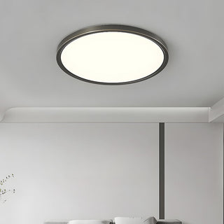 Copper circular ceiling light LED – minimalist warm glow