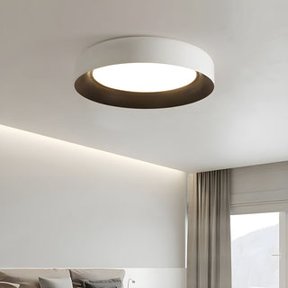 Modern LED Ceiling Lamp - Flush Mount Black Metal Light for Living Room