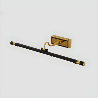 Black LED bathroom wall lamp angle — energy efficient modern sconce