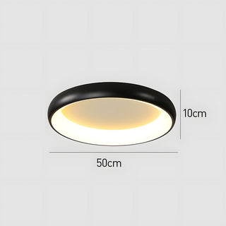 LED Bedroom Ceiling Light - Modern Round Flush Mount Fixture With Soft Glow