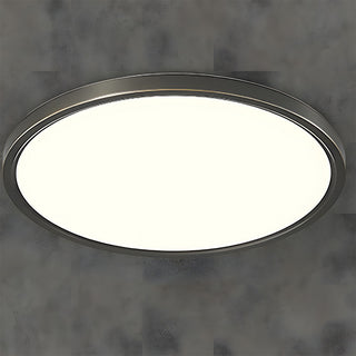 Copper LED Ceiling Lamp - Minimalist Circular Ceiling Light With Soft Warm Illumination